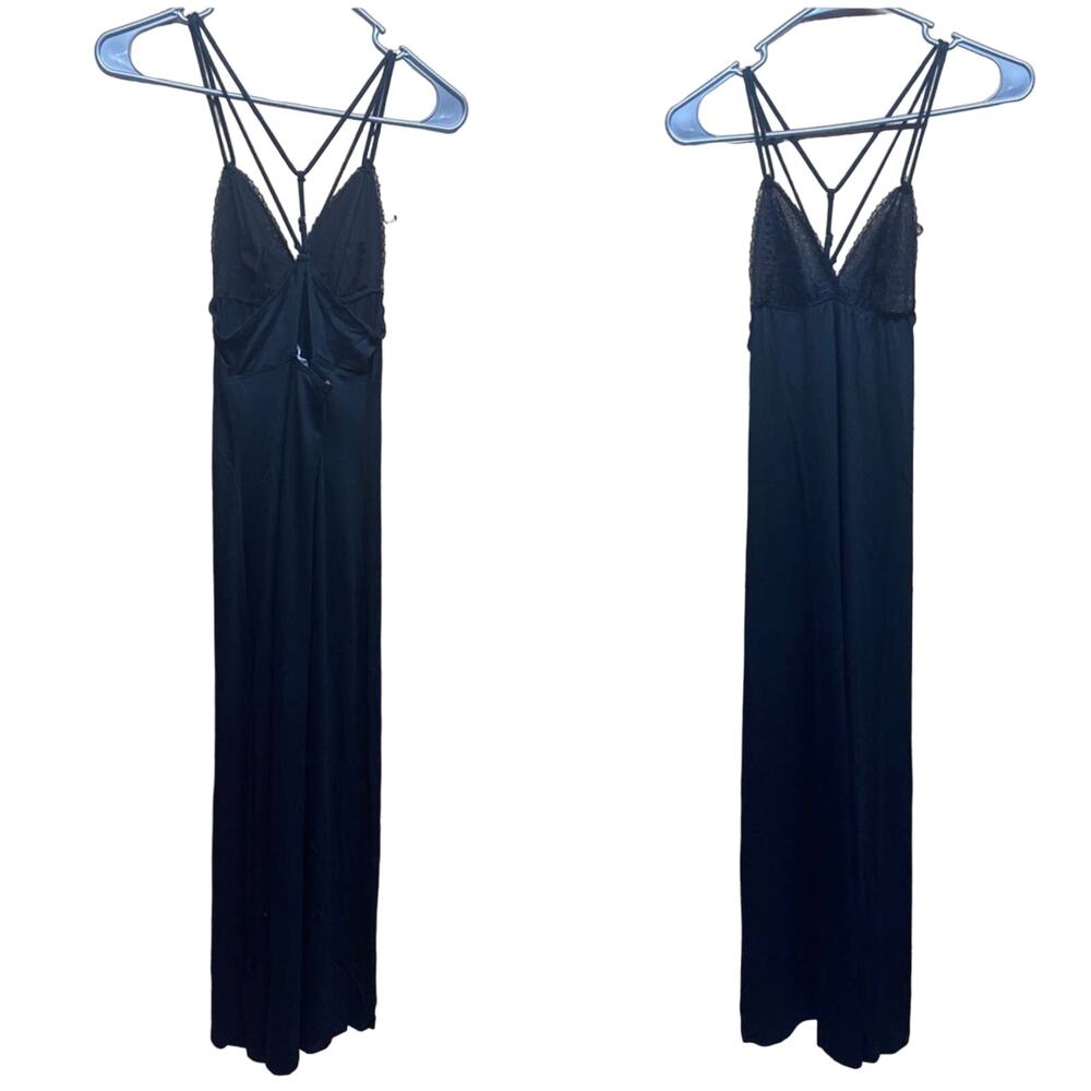 Naked Princess Black Cara Maxi Nightgown New with Tags Size Medium